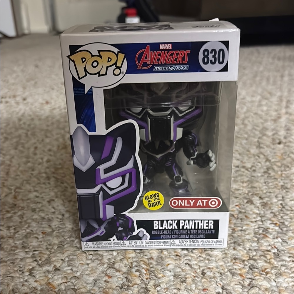 Marvel Mech Strike Black Panther Figure with Purple Accents
